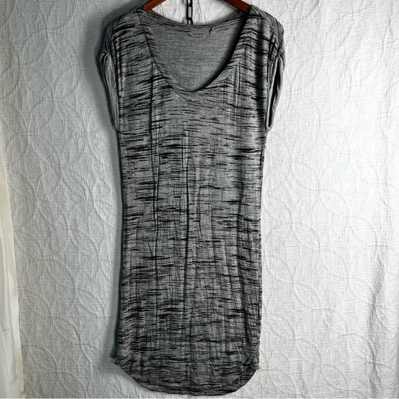 Athleta Energy Heather Grey Cozy Lounge Dress Not Your Moms Housedress Marled S - Picture 16 of 16